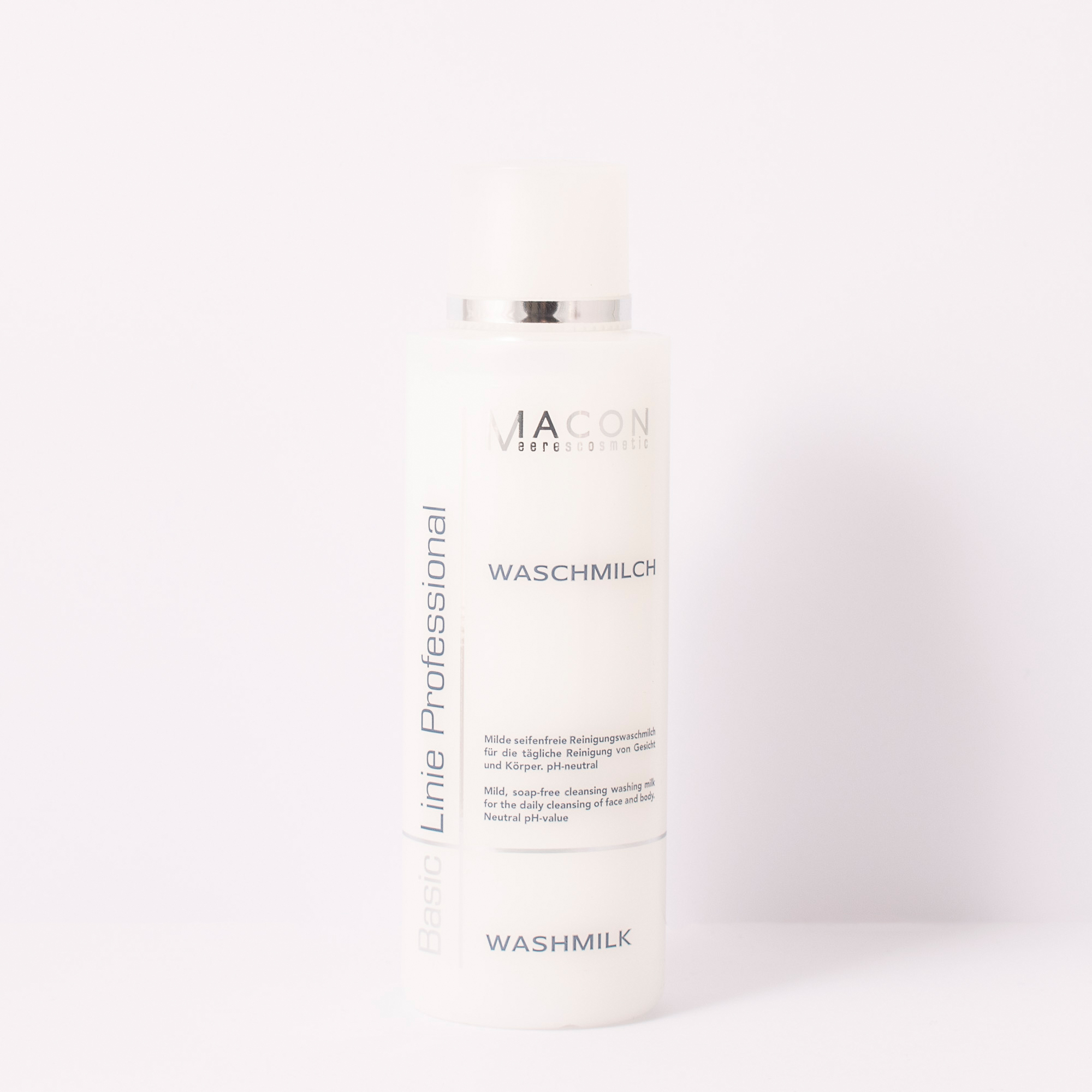 Macon_Basic_Waschmilch_PH_Neutral Flacon MACON Basic Washmilk demachiant de spalare fara sapun pentru fata.