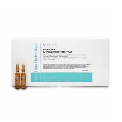 Set de 7 fiole MACON Hydro Alga pentru hidratare și revitalizare marină.