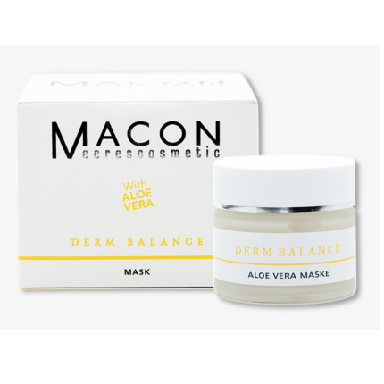 Mască de față MACON Derm Balance pentru calmarea pielii sensibile și reactive.